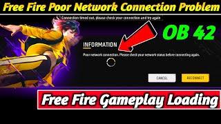 free fire poor network connection problem | poor network connection free fire | ff gameplay loading