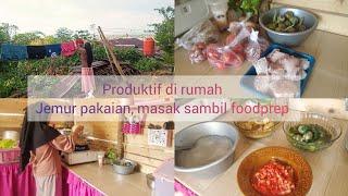 produktif di rumah || jemur cucian, foodprep sambil masak dan keluar beli sepatu anak