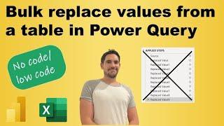 Power Query: Bulk Replace Values from a table in Excel & Power BI