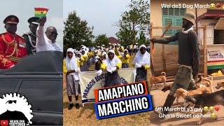 Funniest Moments of Ghana At 67 March Pass  || Amapiano & Dogs Marching
