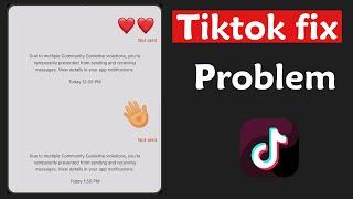 due to multiple community guidelines violations you're temporarily blocked from commenting tiktok