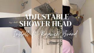 adjustable shower head install ft. ryamen brand (rental + budget friendly)