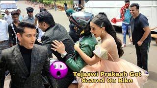 Tejaswi Prakash Got Scared On Bike With Karan Kundra At Dance Deewane juniors