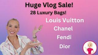 HUGE VLOG SALE! 28 Luxury Bags! Louis Vuitton, Chanel, Fendi, Dior!