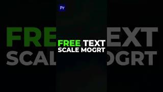 FREE Text Preset for Premiere Pro. #premierepro #shorts