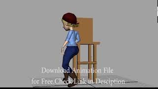 Getting Off Chair- Download Free 3D Animation File