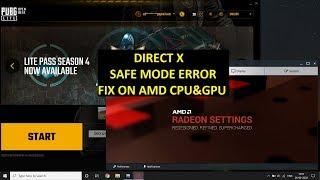 pubg lite safe mode error fix for AMD GPU&CPU 100%