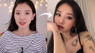 KOREAN TO ABG MAKEUP TRANSFORMATION | Asian Baby Girl Baddie Makeup