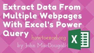 Extract Data From Multiple Webpages With Excel