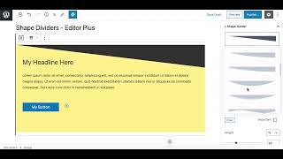 Shape Divider in Gutenberg - Editor Plus