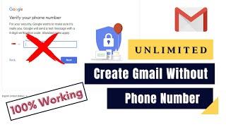 Create Unlimited Gmail Without Phone Number | How To Make Gmail Account Without Phone Number