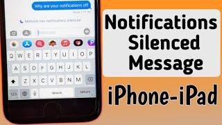 How to fix notifications silenced message on iPhone | iOS 15 Notifications silenced in messages |