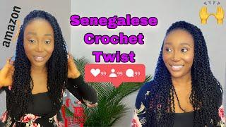 REVIEW OF SENEGALESE TWIST CROCHET 18 INCHES || TRY ON AMAZON FAVORITES || Garbie'Signature