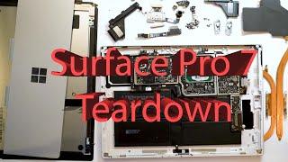 Microsoft Surface Pro 7 12.3" 1866 Full Disassembly Teardown Guide