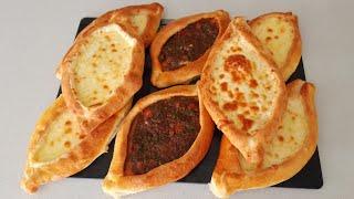 EVDE KIYMALI VE KAŞARLI PİDE TARİFİ  KOLAY VE PRATİK #Pide