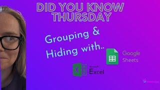 How to group & hide columns in Excel or Googlesheets | Small business tutorial | Stebbington