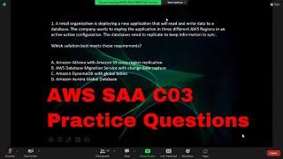 AWS Solutions Architect Associate SAA C03 Certification Practice questions #AWS #C03