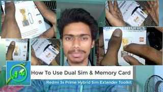 How To Use Dual Sim & Memory Card, Redmi Phones Hybrid Sim Extender Toolkit