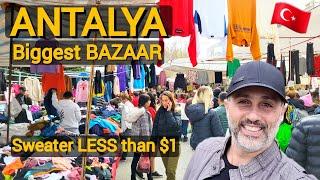 Best ANTALYA TURKEY Local MARKET / BAZAAR Everyone Must Visit (LARA BAZAAR)