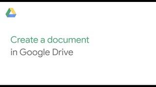Create a document in Google Drive