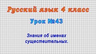 Русский язык 4 класс (Урок№43 - Знания об именах существительных.)