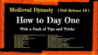 How to: Day One Medieval Dynasty (with a dash of Tips And Tricks)