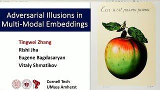 USENIX Security '24 - Adversarial Illusions in Multi-Modal Embeddings