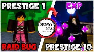 The Fastest Way To Level Up In Demonfall Roblox From Prestige 1 to Prestige 10 EXP Glitch UNPATCHED!