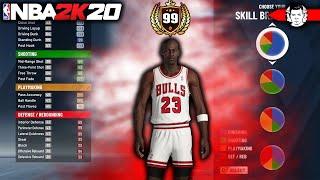 99 OVERALL MICHAEL JORDAN BUILD BROKE NBA 2K20... BEST BUILD IN 2K20