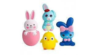 Must See Easter Review! heytech 12 PCS Easter Eggs Hunt Squishies Toys Slow Rising 2.25 Inches Br..