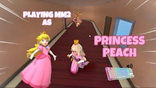 PRINCESS PEACH DESTROYS TEAMERS IN MM2 + GAMEPLAY (KEYBOARD ASMR)