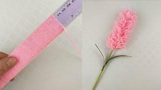 How to Make a Lavender Flower with Woolen  | Easy Woolen Flower Making