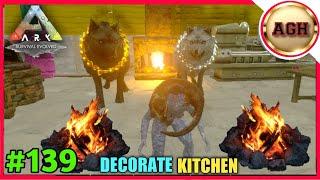 MODIFIED KITCHEN WITH FIREPLACE || ARK: SURVIVAL EVOLVED GAMEPLAY #139