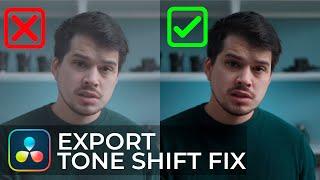 How to Fix Tone Shifts When Exporting in DaVinci Resolve Tutorial