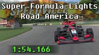 iRacing SFL Super Formula Lights Road America Q Hotlap 1:54.166 - 2024 Season 4