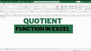 QUOTIENT Function in Excel