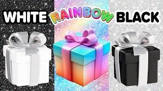 Choose your gift  White Vs Rainbow Black | gift box challenge