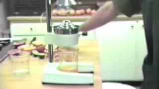 Original OrangeX Juicer demonstration from discountjuicers.com