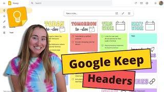 Google Keep Headers | How to Create Custom Google Keep Headers in Google Slides!
