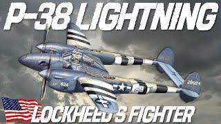 P 38 Lightning | Lockheed single-seat, twin piston-engined fighter aircraft | Upscaled Video