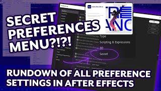 12 Minute Rundown of Preferences Settings in After Effects