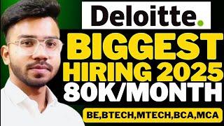 Deloitte Hiring Announced 2024 & 2025 Batch | BIGGEST HIRING FOR FRESHERS !!