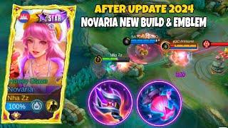 NOVARIA NEW ONE SHOT BUILD & EMBLEM AFTER UPDATE PROJECT NEXT 2024 | MOBILE LEGENDS