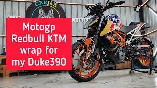 KTM REDBULL Duke390, inspired from KTM motogp factory team. Snowflake 2.0 #decal #ktm