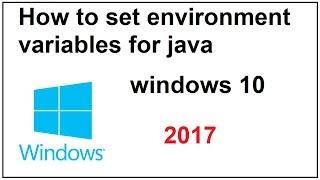 how to set environment variables for java windows 10