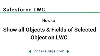 Show all Objects & Fields of Selected Object in LWC | CodersBugs.com
