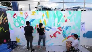 The Bondi Wave - timelapse mural painting