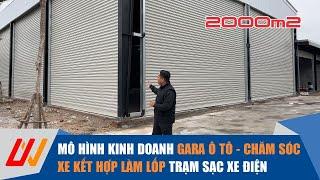 Bố trí Trung tâm chăm sóc xe kết hợp Gara làm lốp ô tô trên diện tích 2000m2 như thế nào?