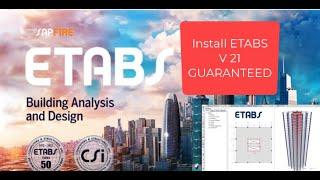 TUTORIAL ETABs v21 installation