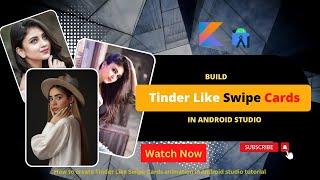 kotlin android how to make/create/added Tinder Like Swipe Cards animation in android studio tutorial